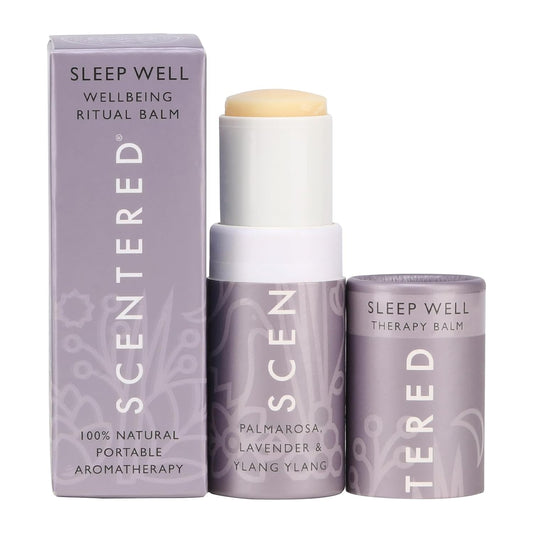 Aromatherapy Balm Stick, Sleep Well - Sleep Promoting - 100% Natural Essential Oils Blend: Lavender, Chamomile, Ylang Ylang - Relaxation Gifts for Women & Men