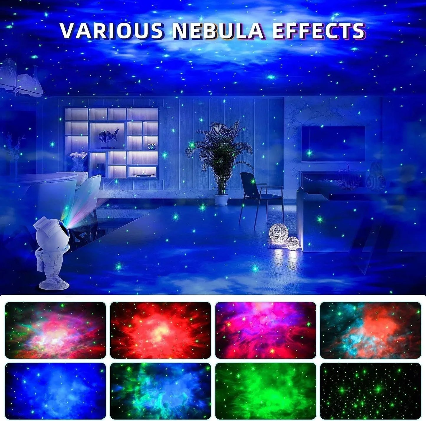 Enchanting Astronaut Galaxy Projector - Transform Your Space with Starry Sky & Ocean Wave LED Night Light