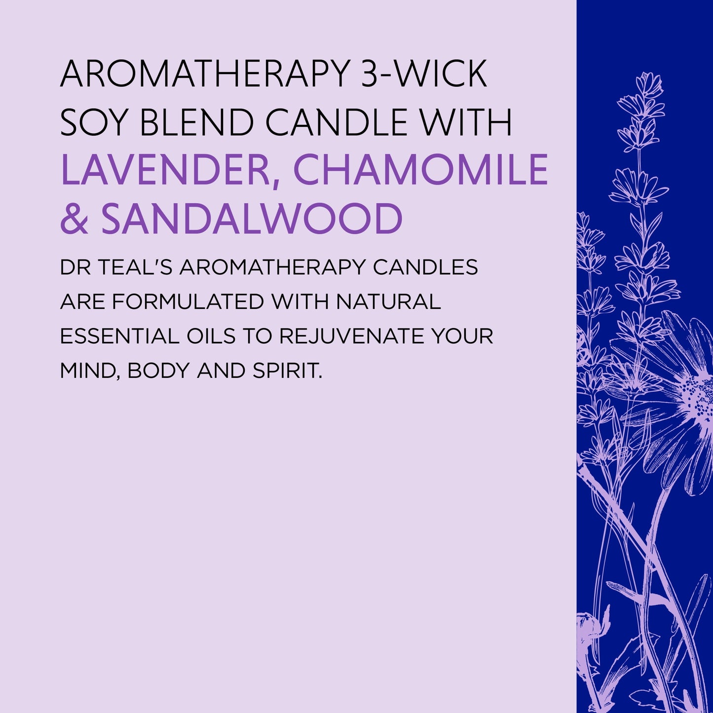 Aromatherapy Sleep Wellness Candle with Lavender, Chamomile, & Sandalwood, 14.4Oz